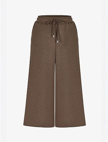 Short culotte en maille, coupe oversize, taille mi-haute penti
