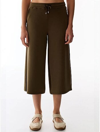Short culotte en maille, coupe oversize, taille mi-haute penti