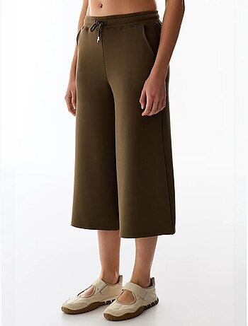 Short culotte en maille, coupe oversize, taille mi-haute penti