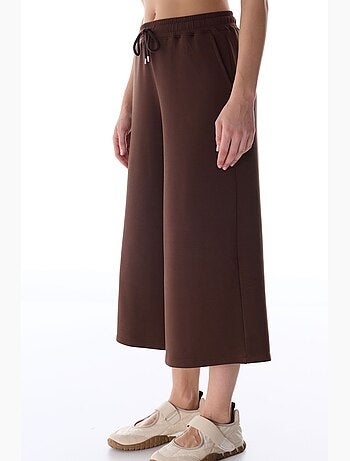 Short culotte en maille, coupe oversize, taille mi-haute penti