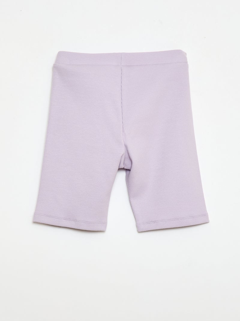 Short cycliste côtelé Rose - Kiabi