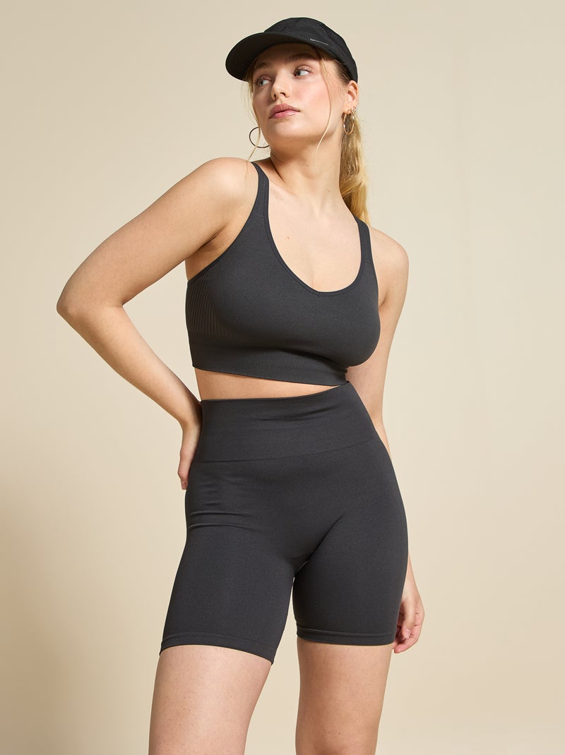 Short cycliste de sport sans couture - (ekstract) Noir - Kiabi