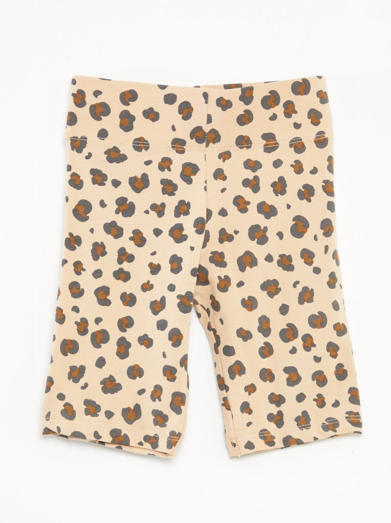 Short cycliste en coton stretch Beige - Kiabi
