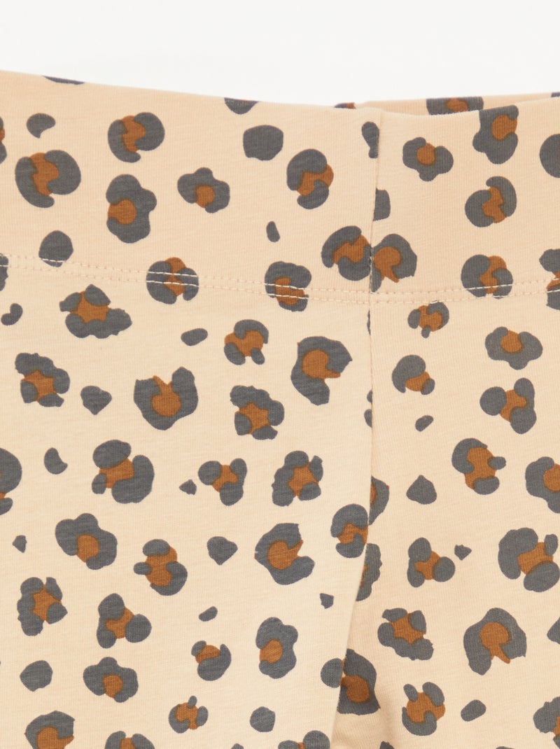 Short cycliste en coton stretch Beige - Kiabi