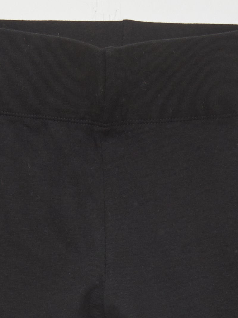 Short cycliste en coton stretch Noir - Kiabi