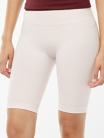 Short cycliste en maille côtelée