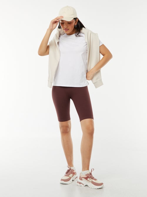 Short cycliste en maille côtelée - Kiabi
