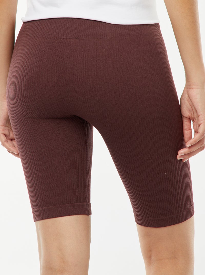 Short cycliste en maille côtelée VIOLET - Kiabi