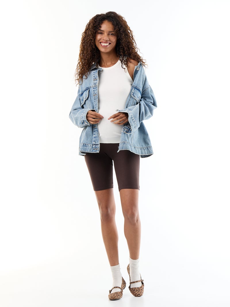 Short cycliste grossesse Marron - Kiabi
