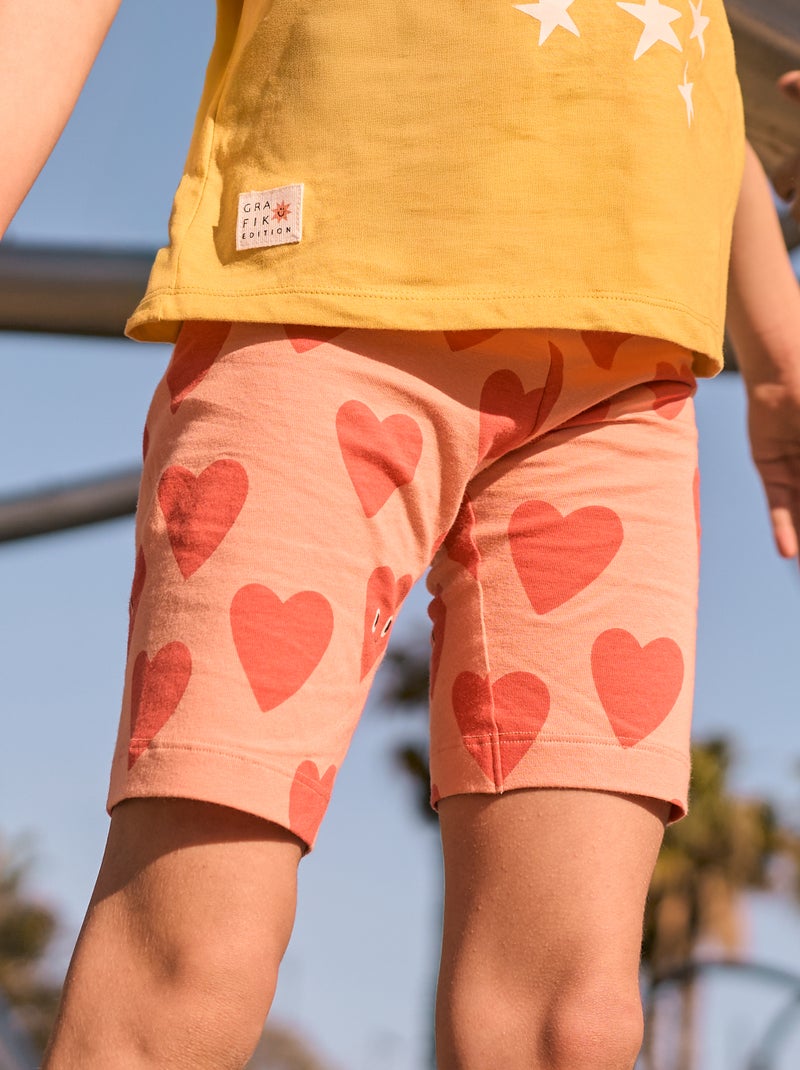 Short cycliste 'léopard' - Grafik Edition Orange - Kiabi