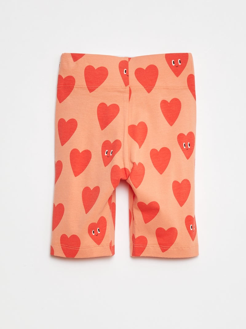 Short cycliste 'léopard' - Grafik Edition Orange - Kiabi