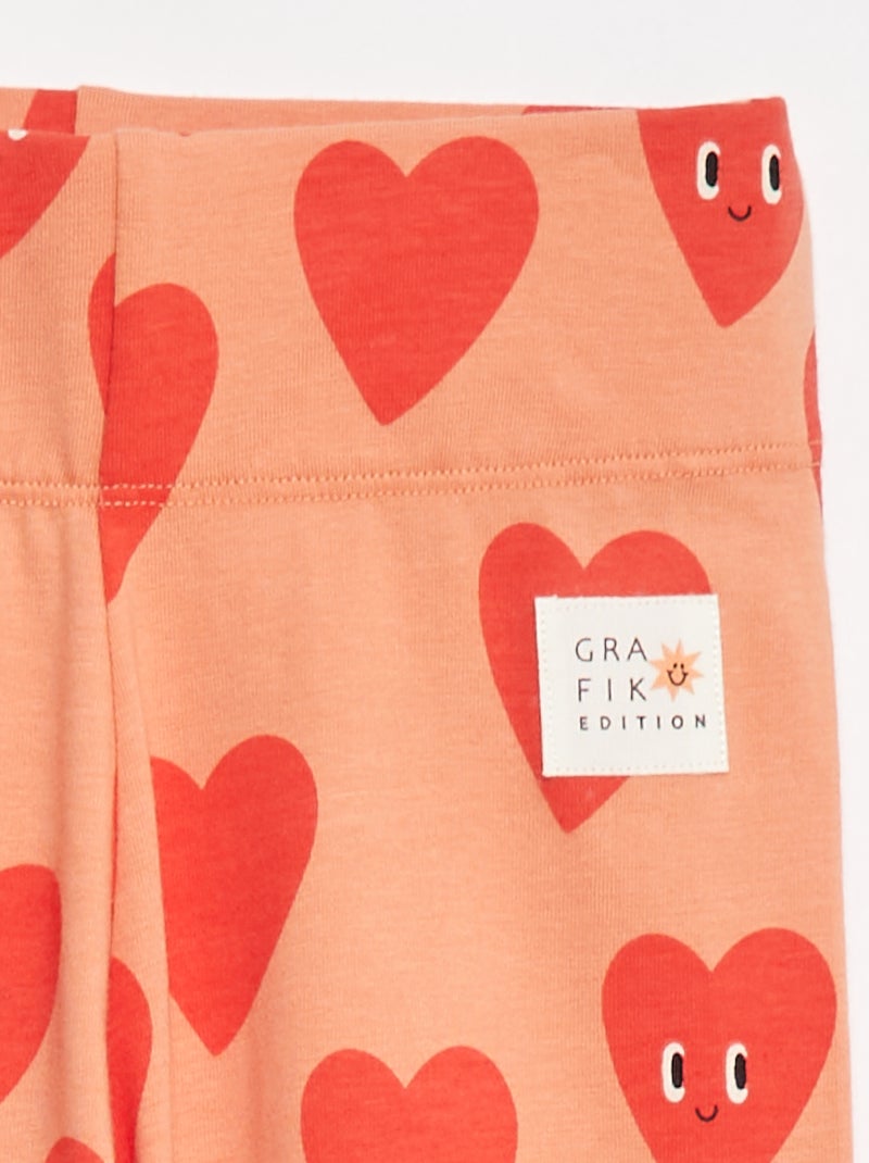 Short cycliste 'léopard' - Grafik Edition Orange - Kiabi