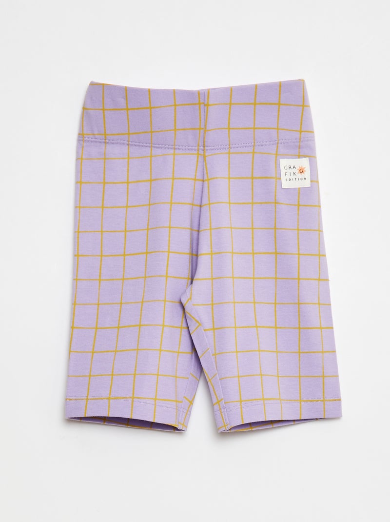 Short cycliste 'léopard' - Grafik Edition Violet - Kiabi
