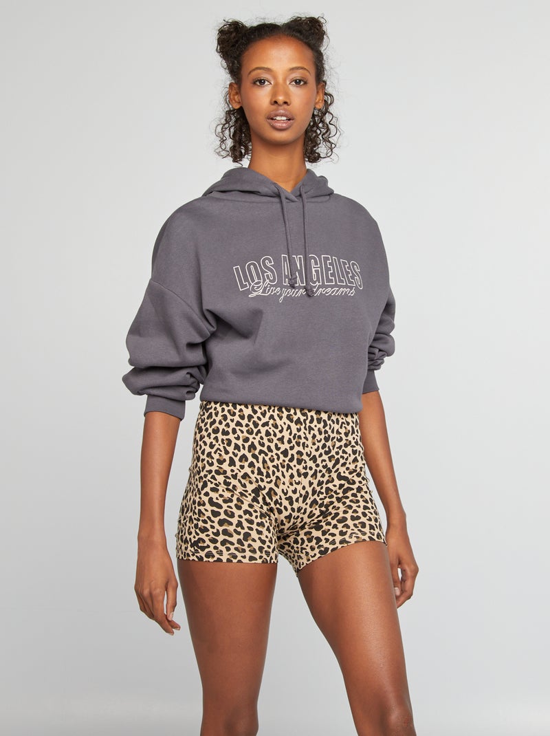 Short cycliste léopard Marron - Kiabi