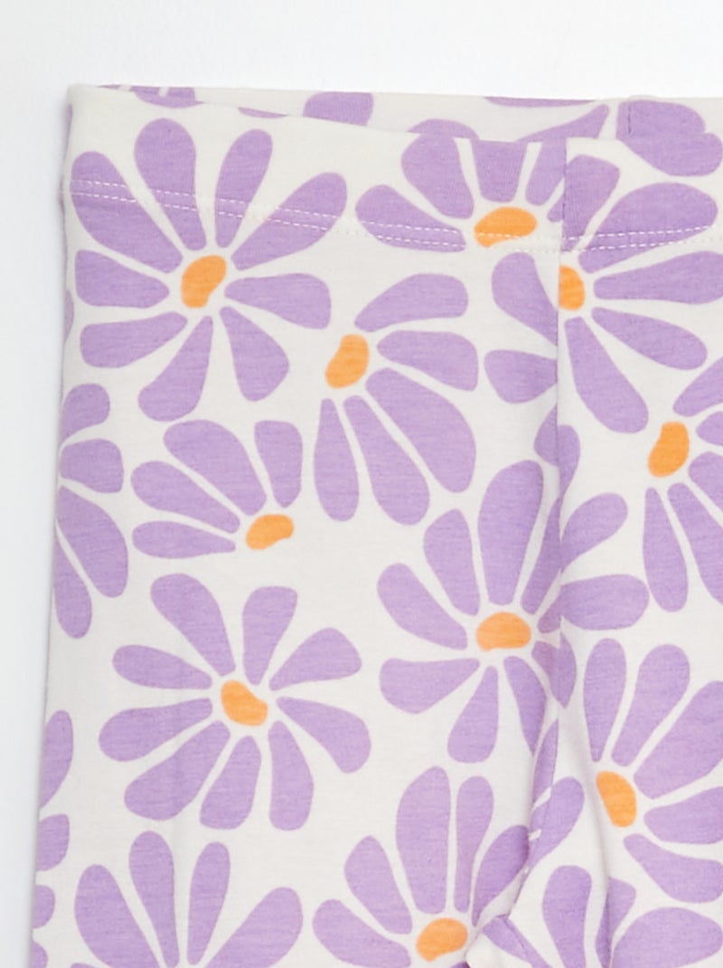 Short cycliste motif all over Blanc/Jaune - Kiabi