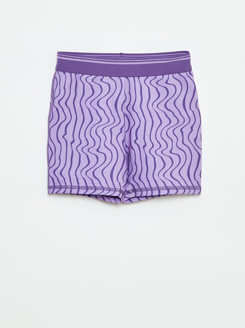 Short cyclistes de sport Violet - Kiabi