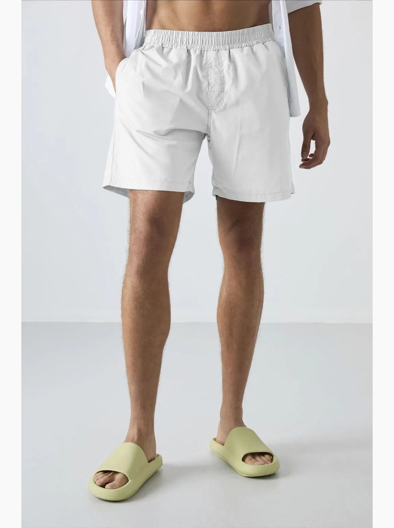 Short de bain à enfiler tommy Blanc - Kiabi