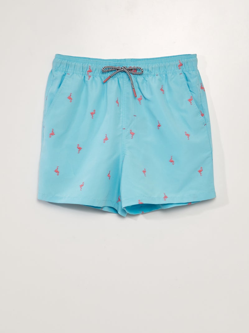 Short de bain à motif Bleu - Kiabi