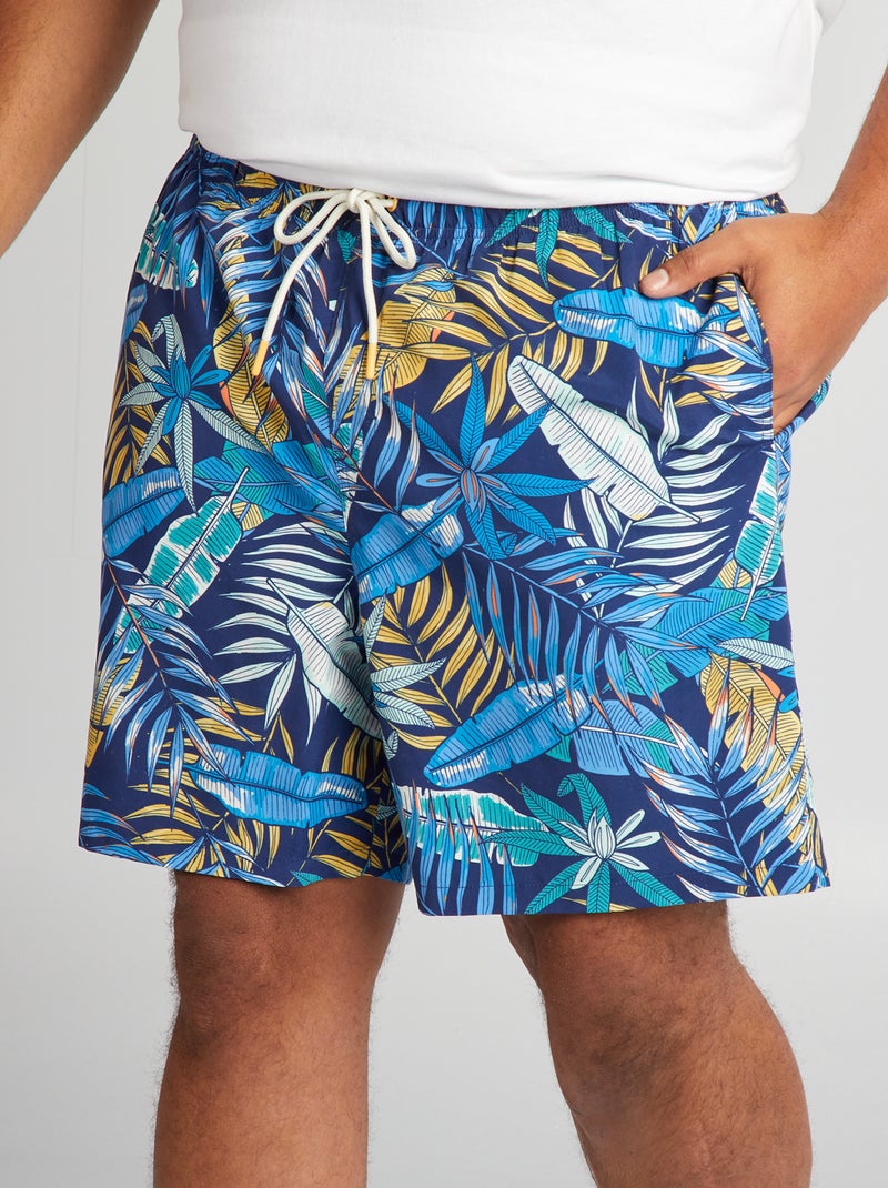 Short de bain à motif Bleu - Kiabi