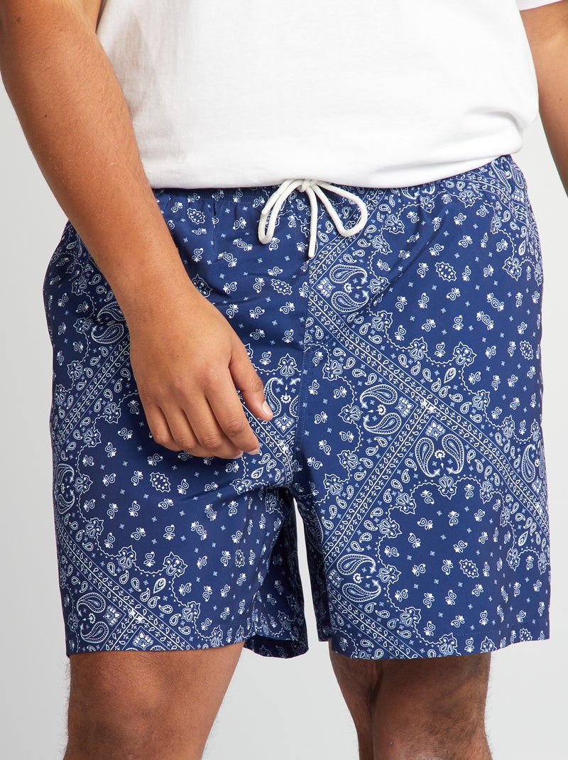 Short de bain à motif Bleu - Kiabi