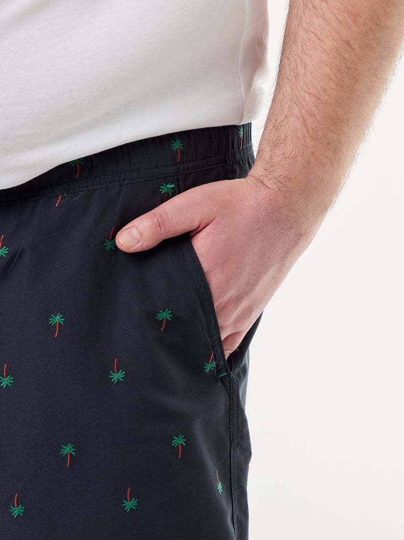 Short de bain à motif Bleu - Kiabi