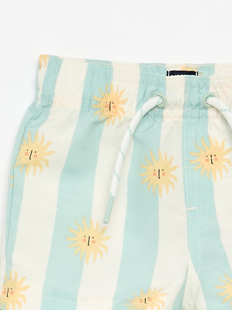 Short de bain à motifs Bleu - Kiabi