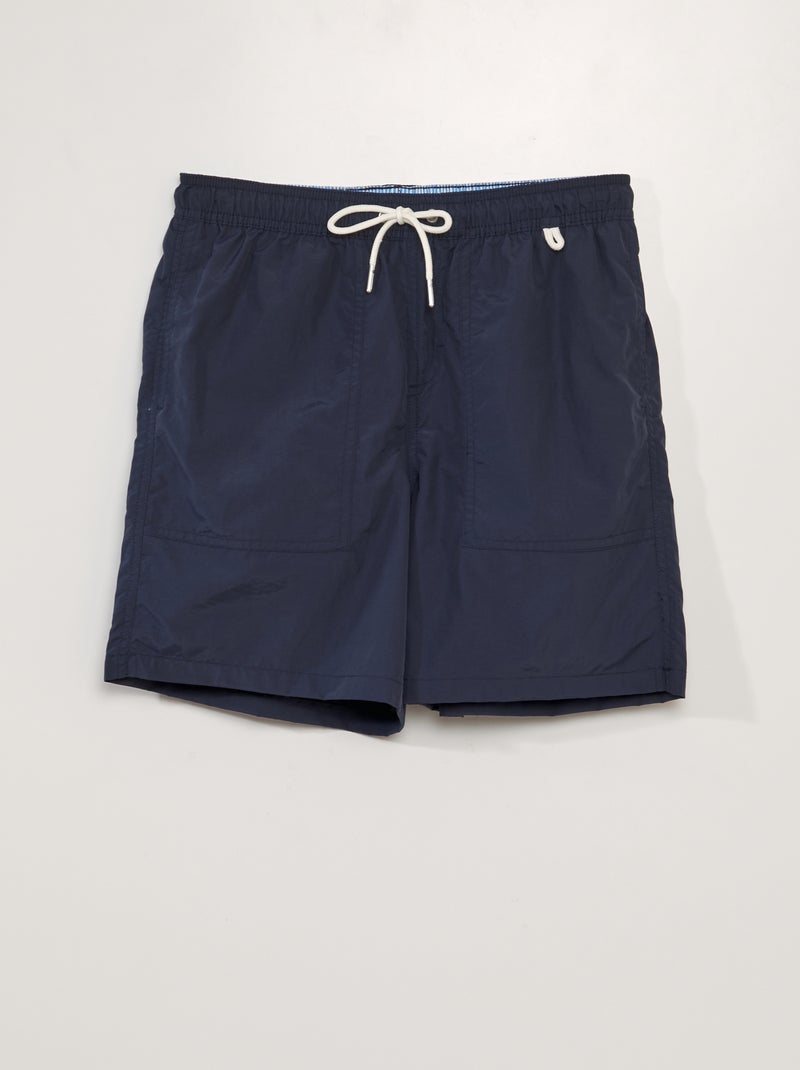 Short de bain à poches bleu marine - Kiabi
