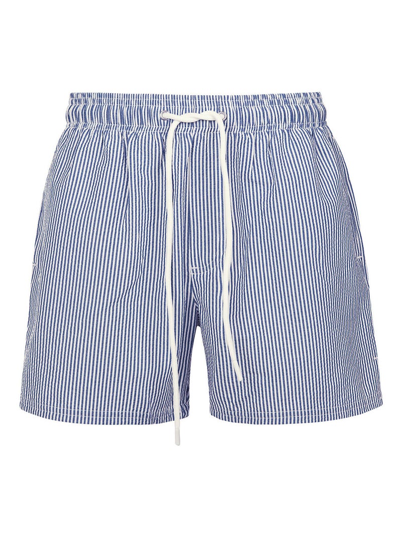 Short de bain à rayures Bleu - Kiabi