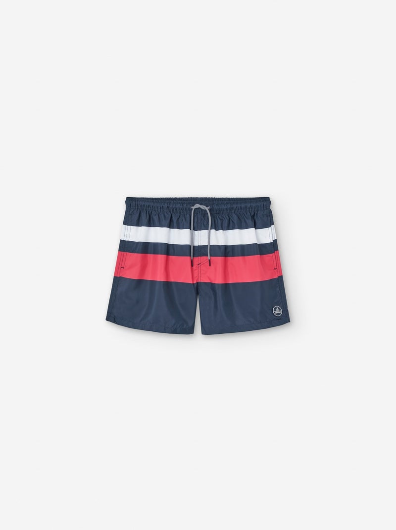 Short de Bain à Rayures Bleu - Kiabi