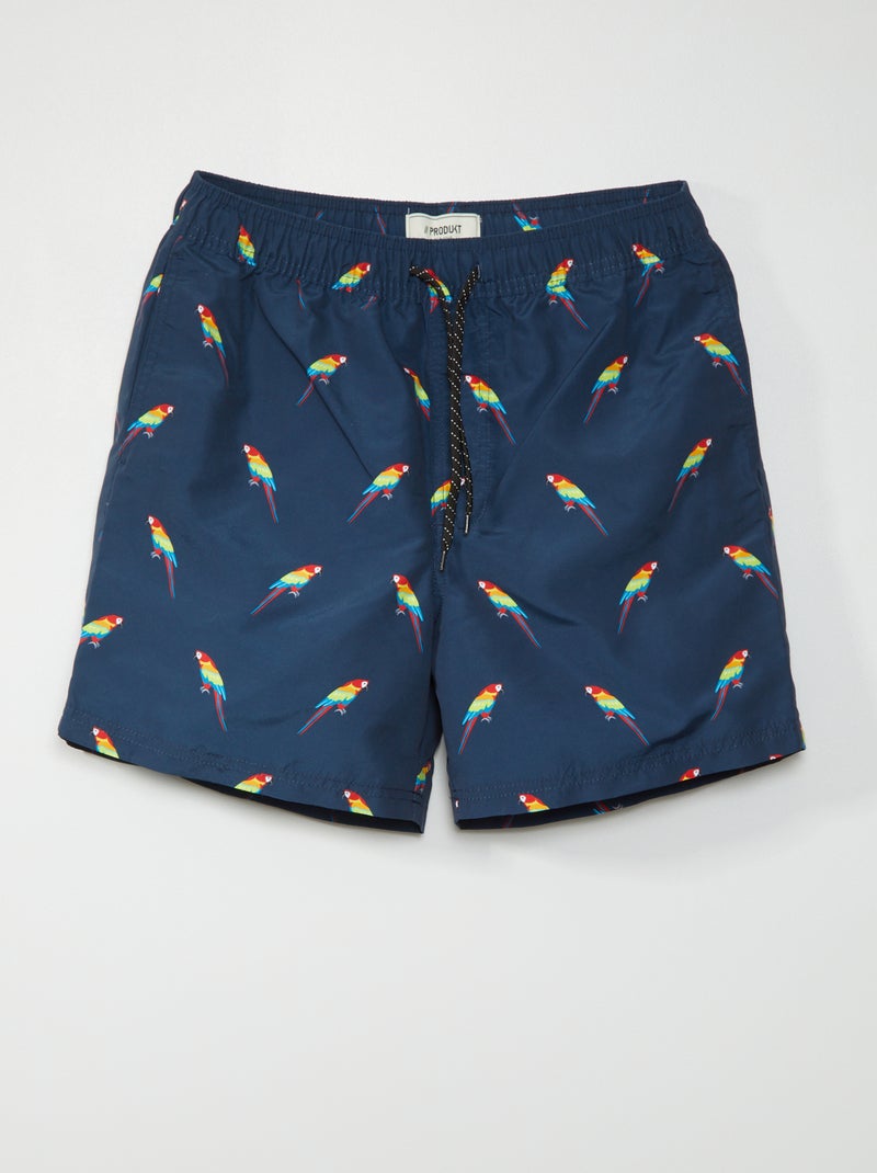 Short de bain à rayures Bleu marine - Kiabi