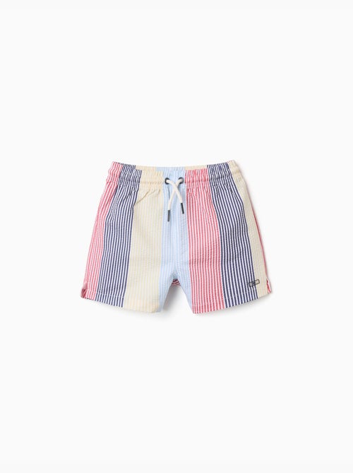 Short de bain à rayures et cordon de serrage You&Me - Kiabi Short de bain à rayures et cordon de serrage You&Me - Kiabi