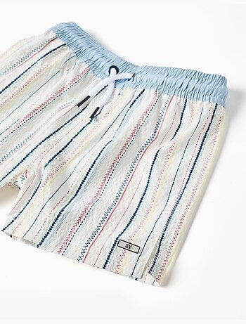 Short de bain à rayures ethniques B&S
