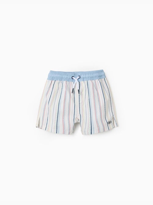Short de bain à rayures ethniques B&S - Kiabi
