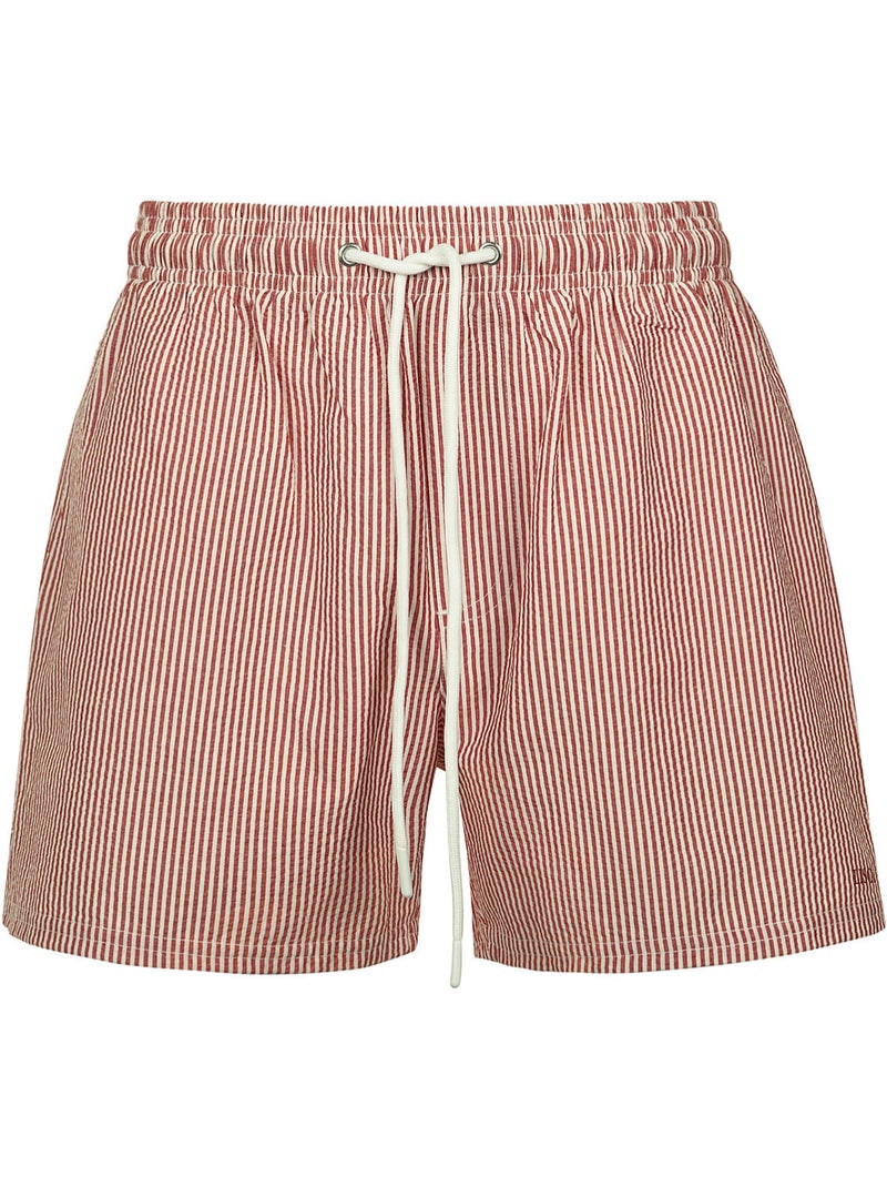 Short de bain à rayures Rouge - Kiabi