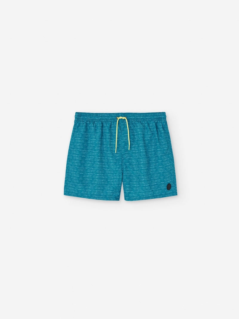 Short de Bain à Rayures Vert foncé - Kiabi