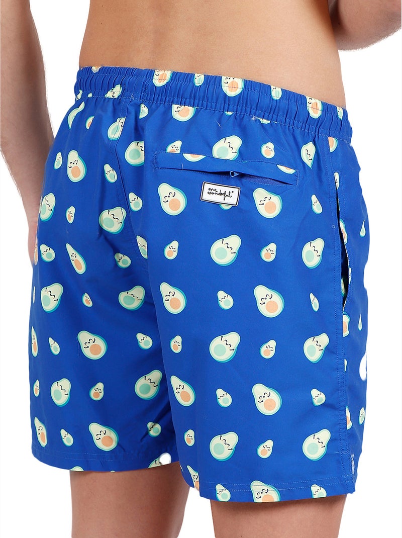 Short de bain Aguacates Mr Wonderful bleu Bleu - Kiabi