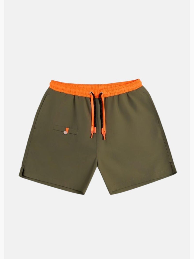 Short de bain akka  homme - sae paris Vert olive - Kiabi