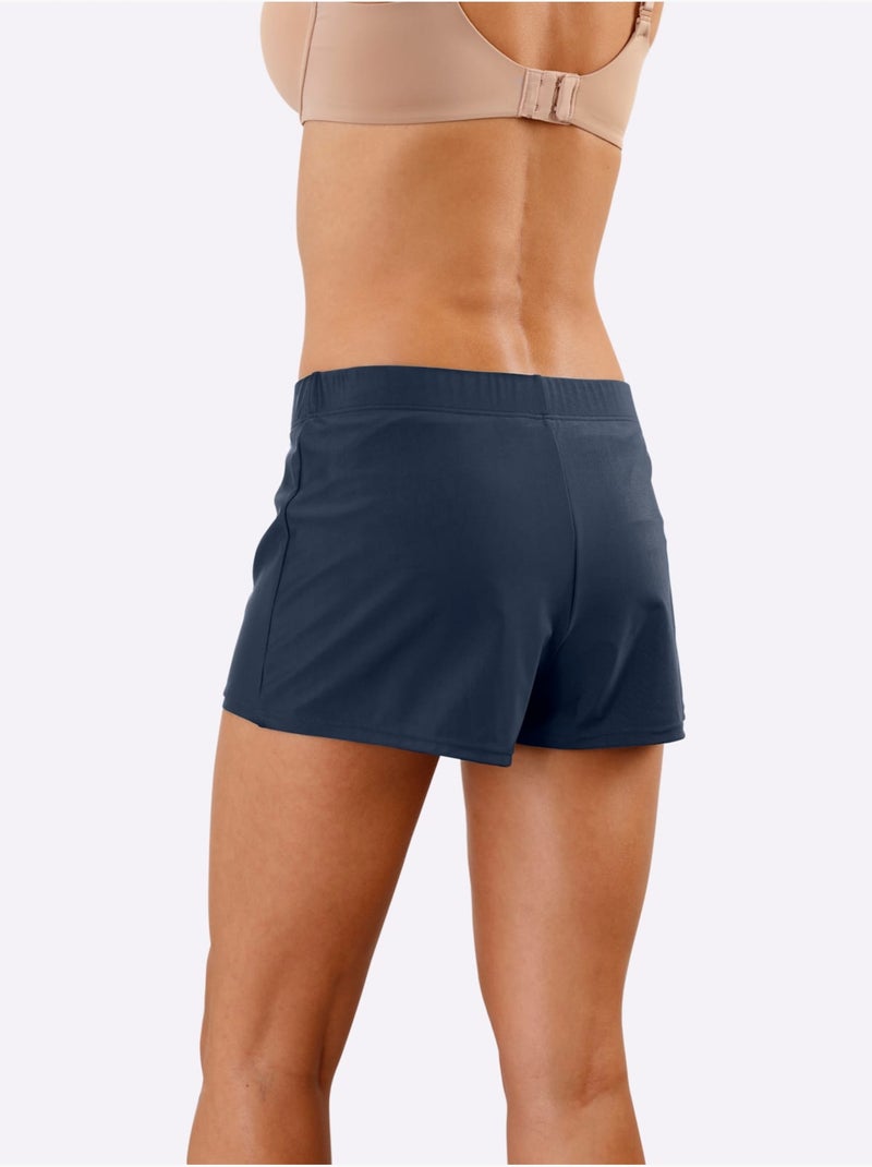 Short de bain avec ceinture élastique confortable et lisse - Taille standard - Moda Vilona Bleu marine - Kiabi