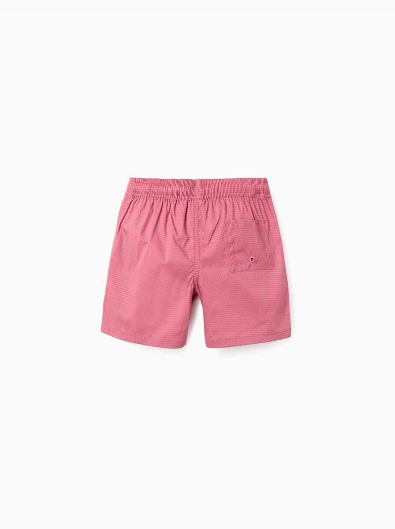 Short de bain avec cordon de serrage et poche Rose foncé - Kiabi