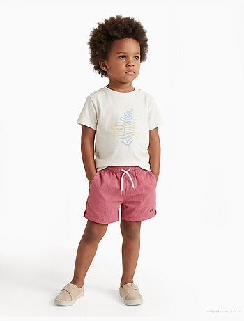 Short de bain avec cordon de serrage et poche