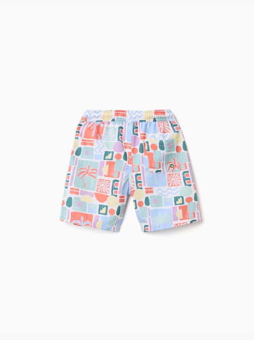 Short de bain avec imprimé coloré et cordon de serrage - Kiabi