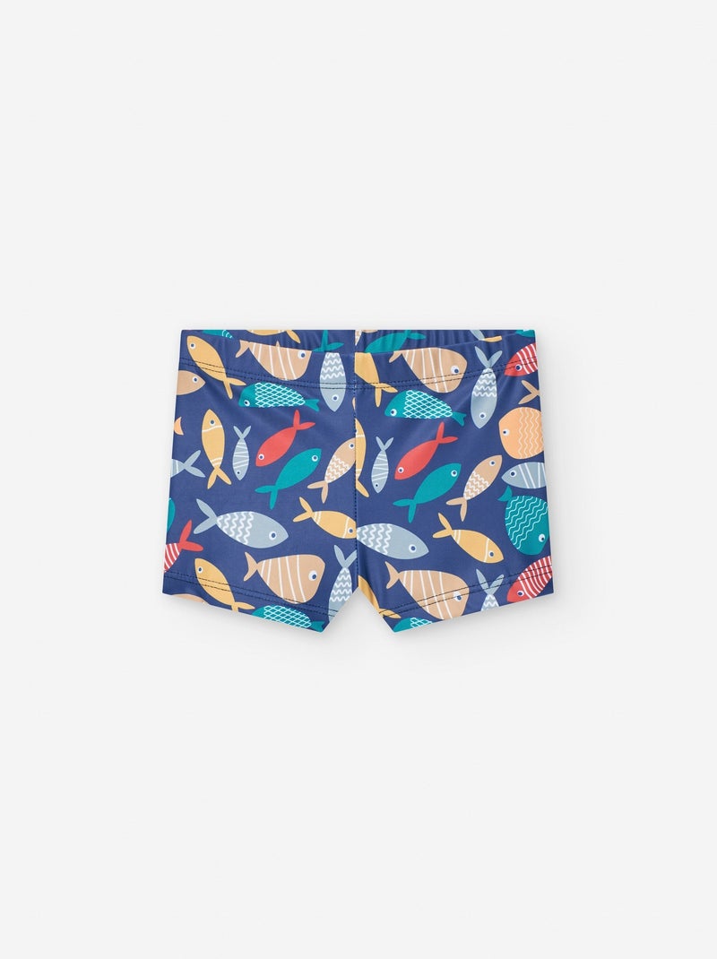Short de Bain avec Motif Bleu clair - Kiabi