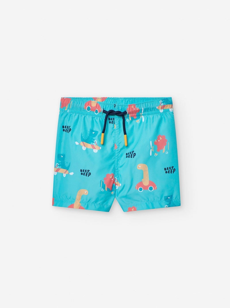 Short de Bain avec Motif Bleu clair - Kiabi