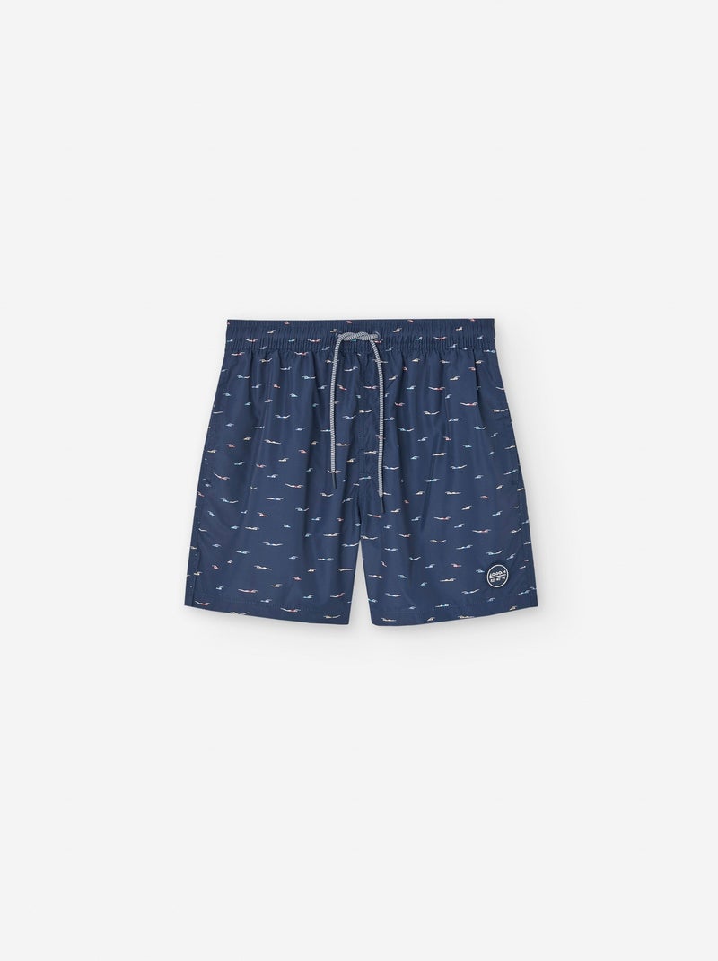Short de Bain avec Motif Bleu clair - Kiabi