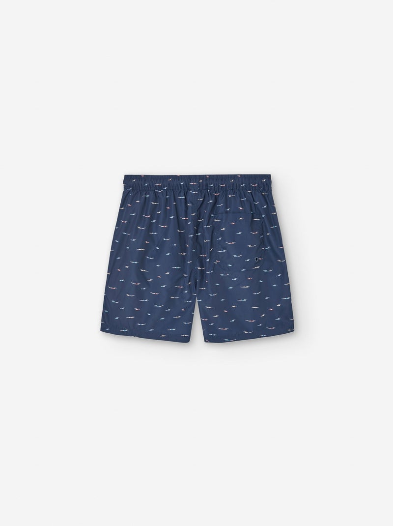 Short de Bain avec Motif Bleu clair - Kiabi