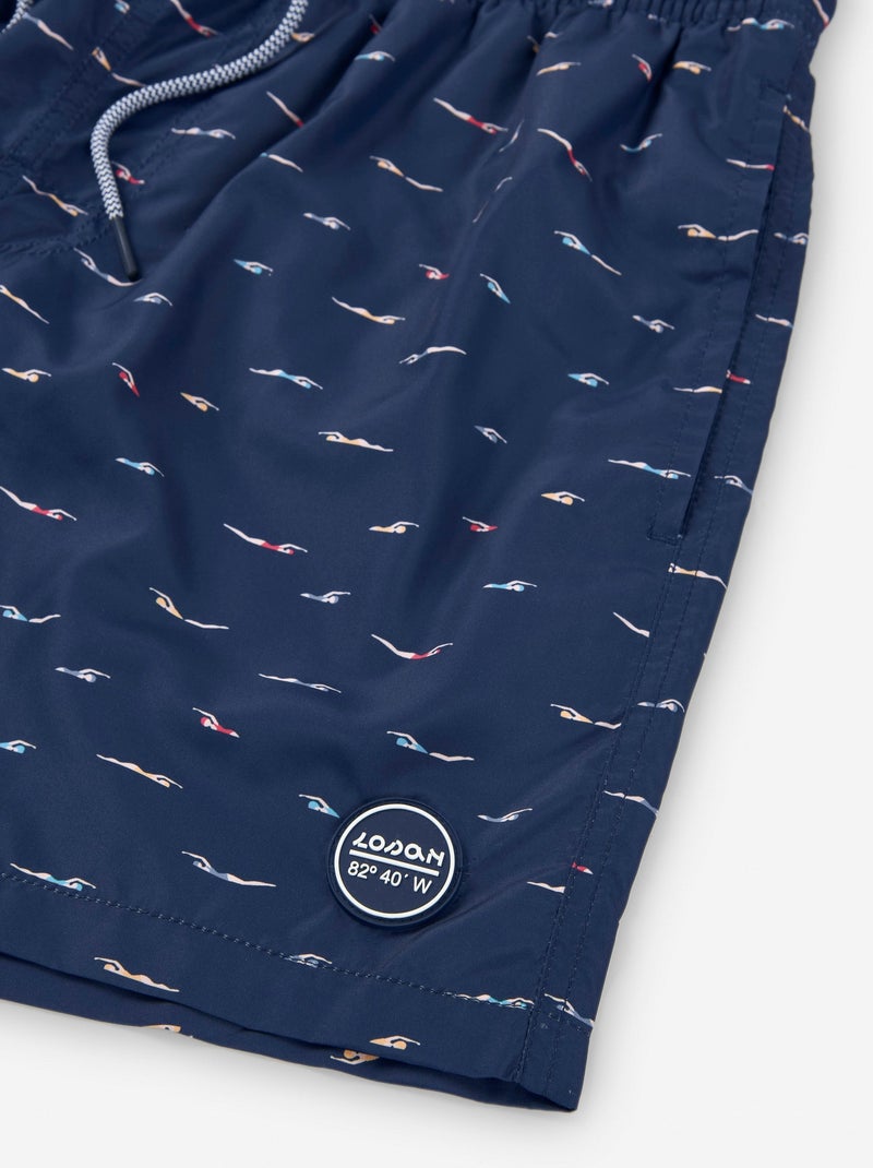Short de Bain avec Motif Bleu clair - Kiabi