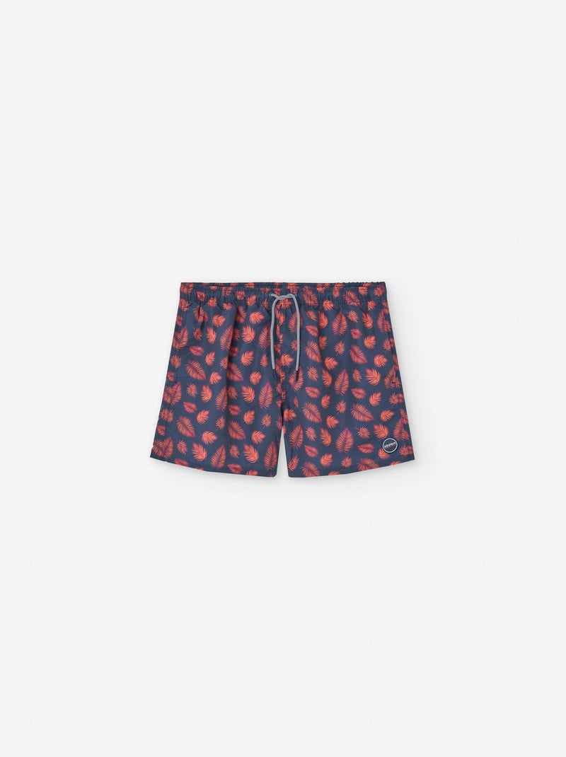 Short de Bain avec Motif Bleu - Kiabi