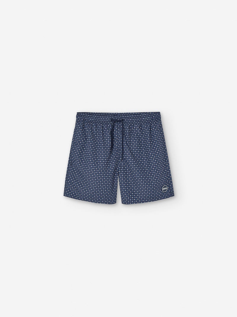 Short de Bain avec Motif floral Bleu foncé - Kiabi