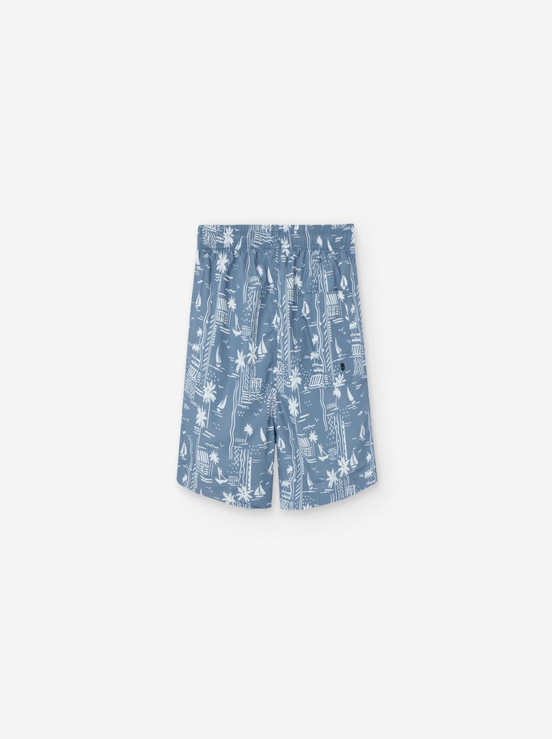Short de Bain avec Motif Gris - Kiabi