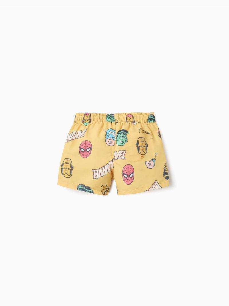 Short de bain avec motif Marvel et cordon de serrage Jaune foncé - Kiabi